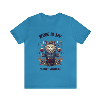 Wine is my spirit animal Tee Shirt | Funny Spirit animal Tee Shirt | Funny Unisex Short Sleeve Tee | Unisex Wine Tee Shirt | Wine T-shirt - CrazyTomTShirts
