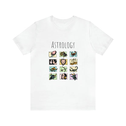 Astrology Tee Shirt | Horoscope Inspired Art Tee Shirt | Space Astrology tee Shirt | Zodiac Signs Tee Shirt - CrazyTomTShirts