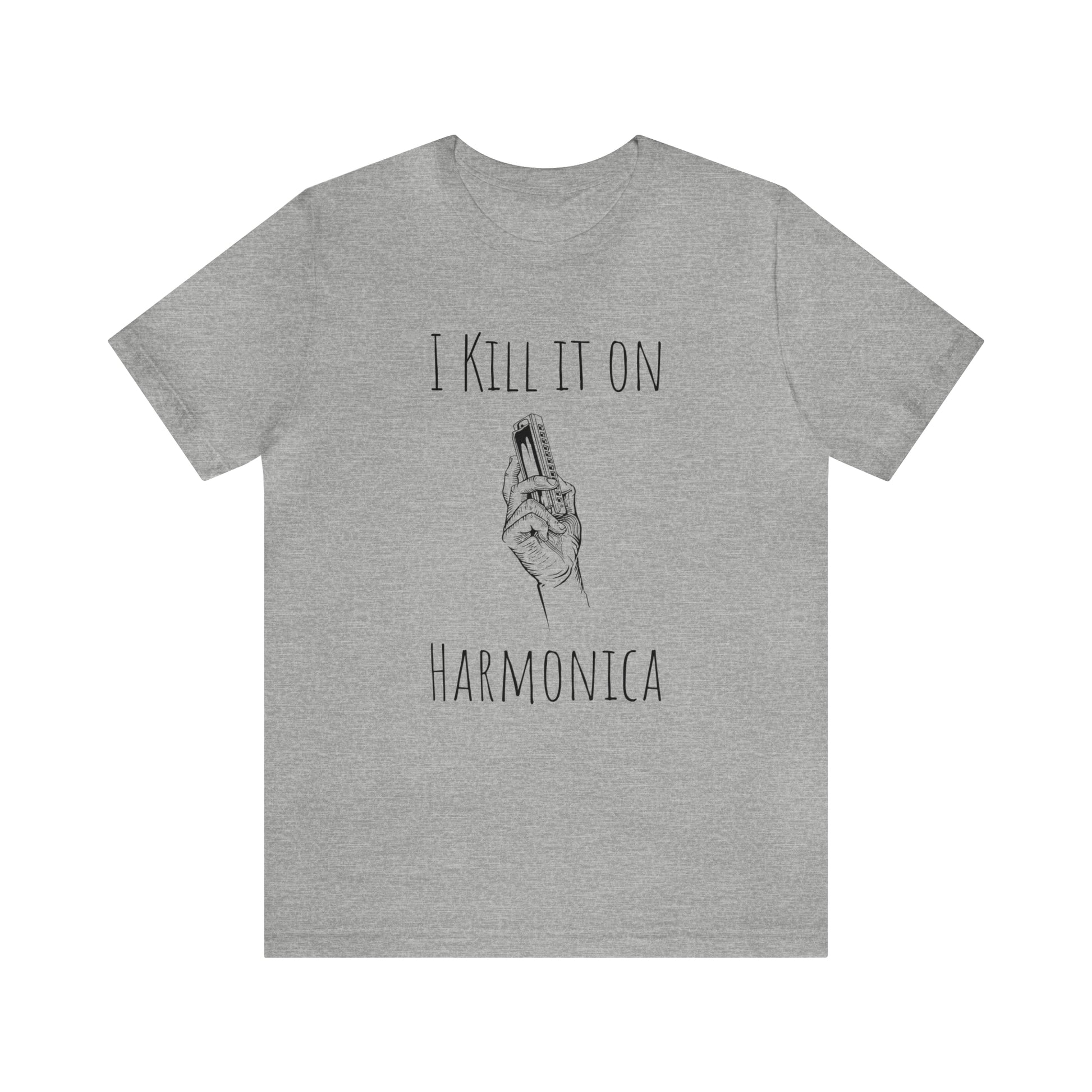 I kill it on Harmonica Tee Shirt | Harmonica Lover Tee Shirt | Country, Folk music Fan tee Shirt | Wind instrument Musician Short Sleeve Tee - CrazyTomTShirts