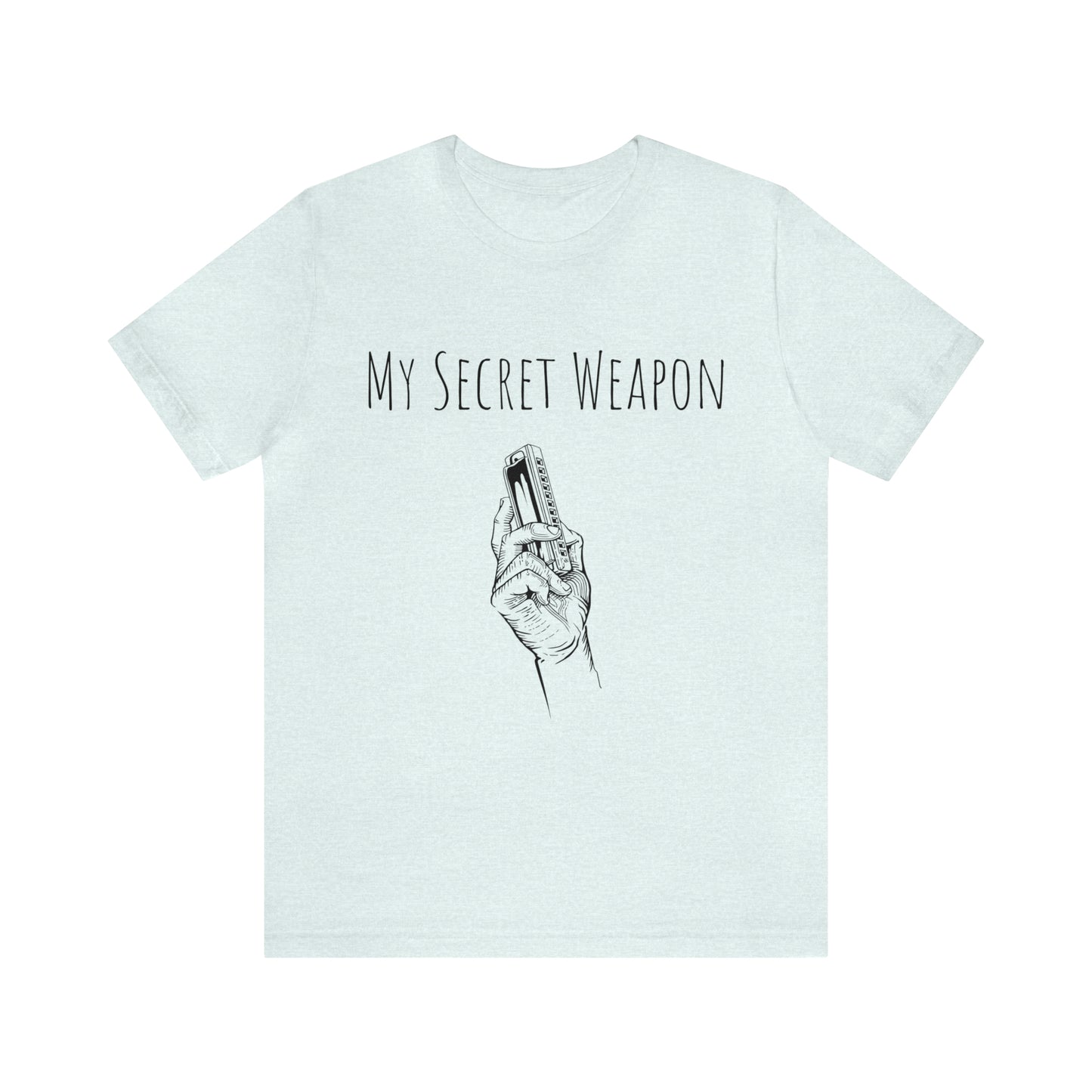 My Secret Weapon Harmonica Tee Shirt | Harmonica Lover Tee Shirt | Country, Folk music Fan tee Shirt | Wind instrument Musician Tee Shirt - CrazyTomTShirts