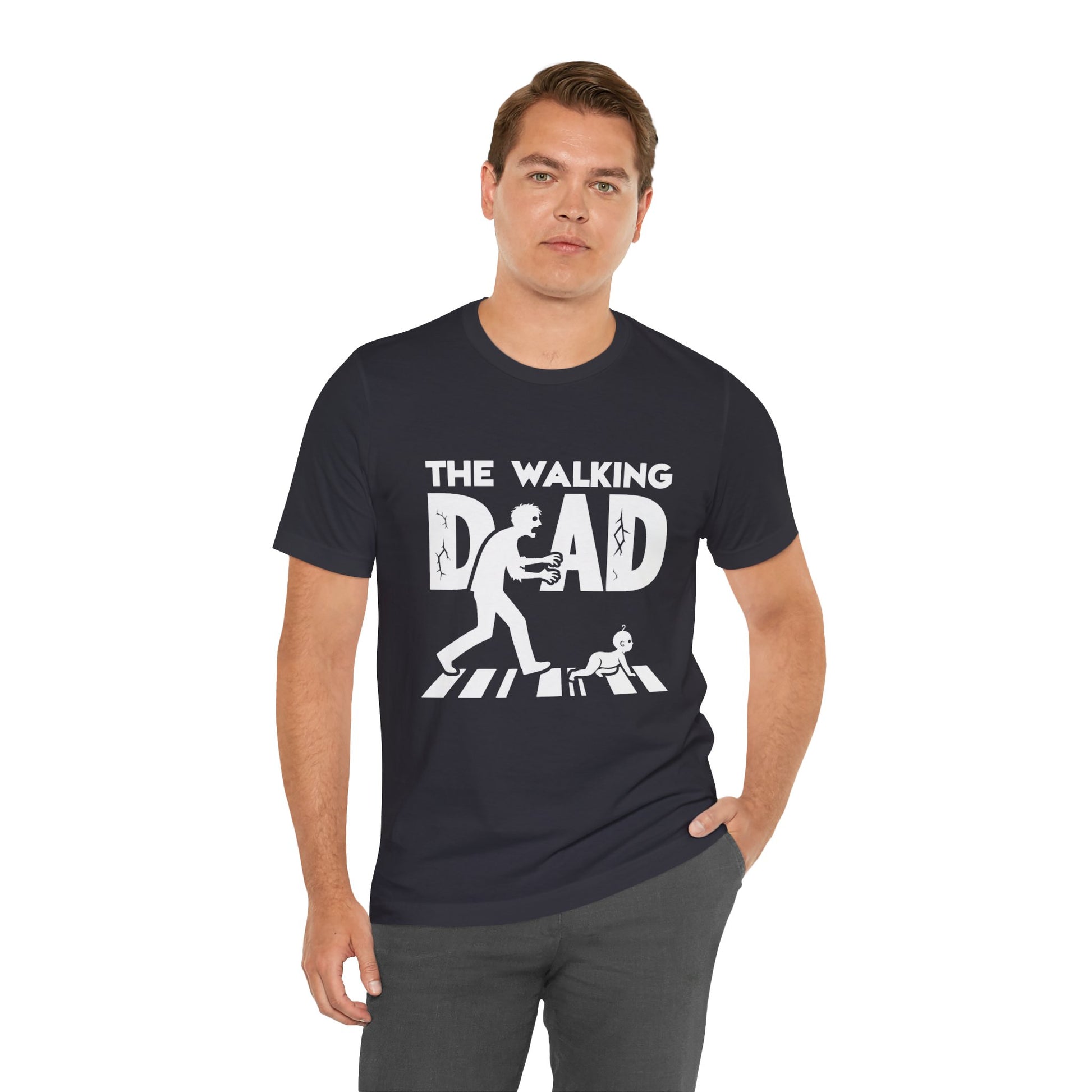 The Walking DAD |  Funny Unisex Short Sleeve Tee | Funny Movie TV Show Shirt | DAD Shirt | The walking dead fanmade t-shirt - CrazyTomTShirts