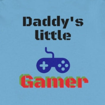 Daddy's little gamer - Baby Short Sleeve Onesie® - CrazyTomTShirts