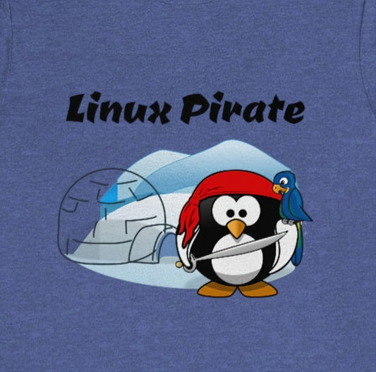 Linux Pirate - Funny Tech - Unisex Short Sleeve Tee