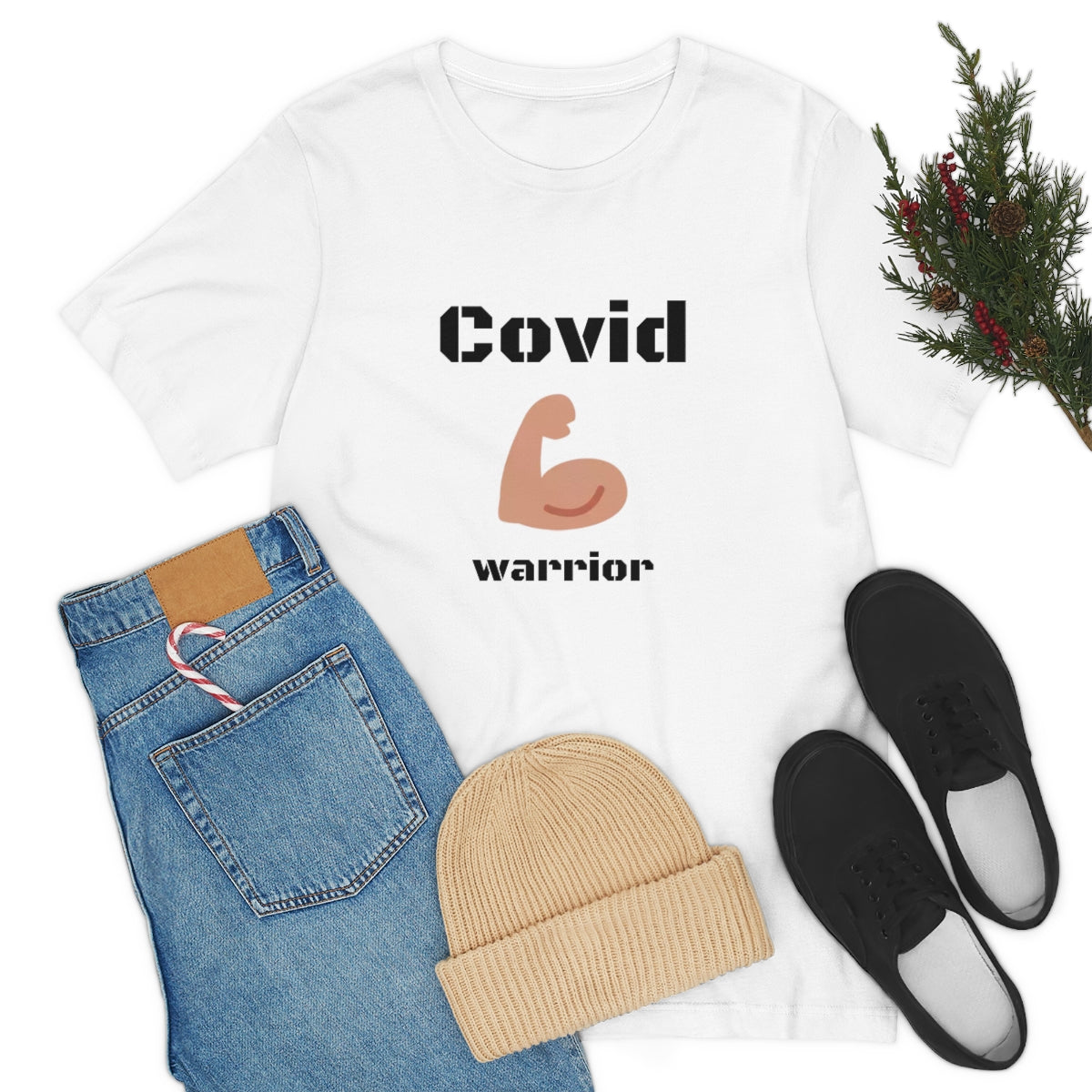 Covid Warrior - Designed - Unisex Short Sleeve Tee - CrazyTomTShirts