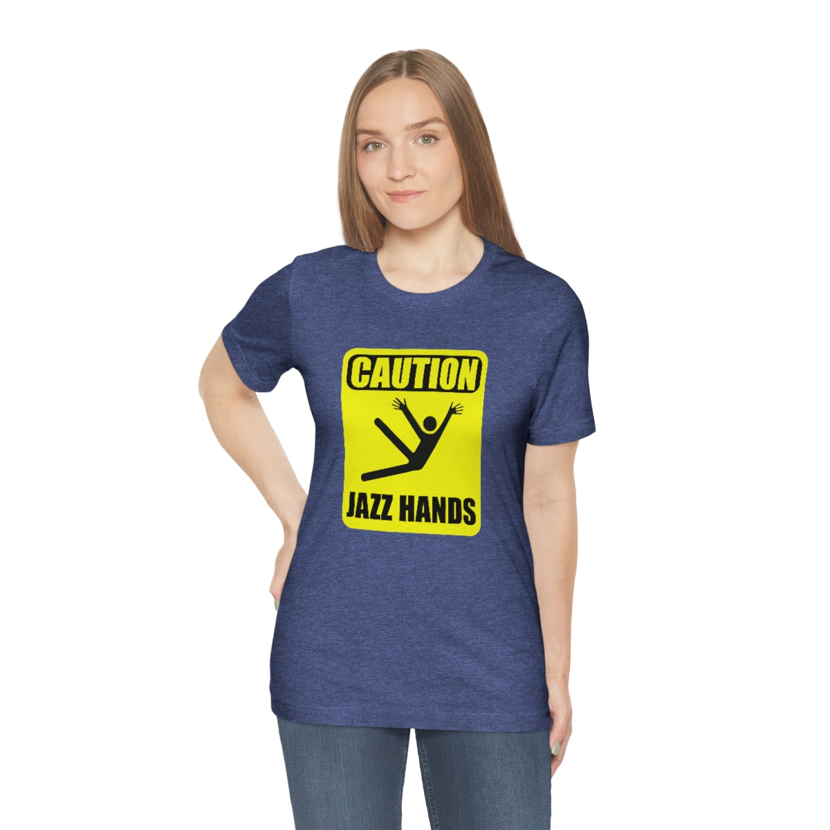 Caution Jazz hands - Funny - Unisex Short Sleeve Tee