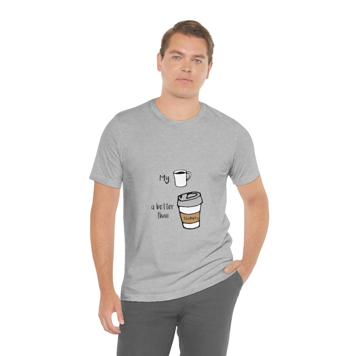 Anti-Starbucks Coffee - Funny - Unisex Short Sleeve Tee