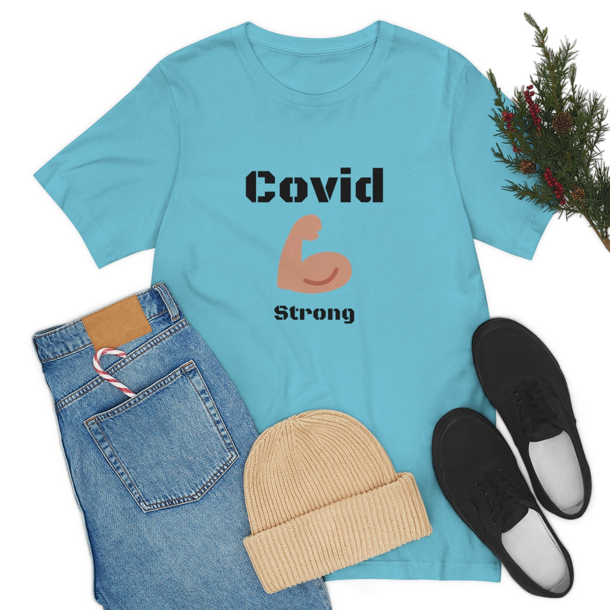 Covid Strong - Designed - Unisex Short Sleeve Tee.