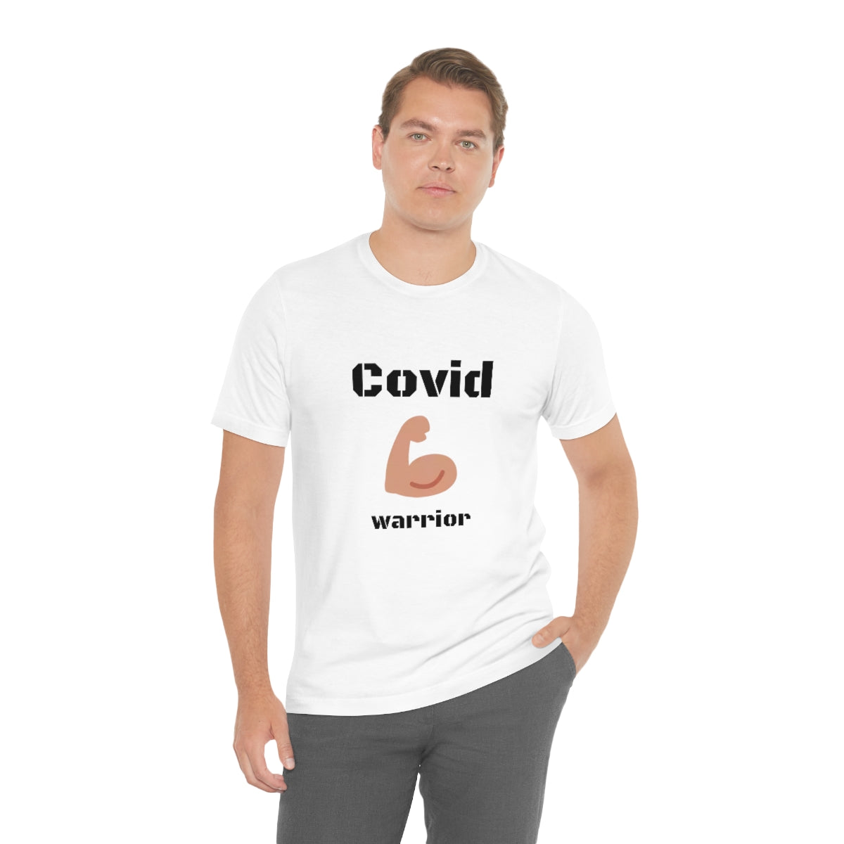 Covid Warrior - Designed - Unisex Short Sleeve Tee - CrazyTomTShirts