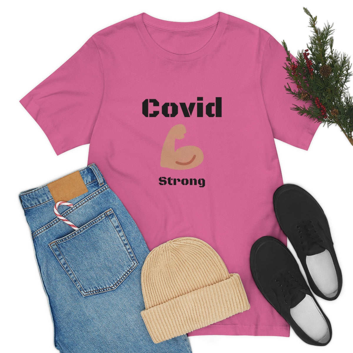 Covid Strong - Designed - Unisex Short Sleeve Tee.