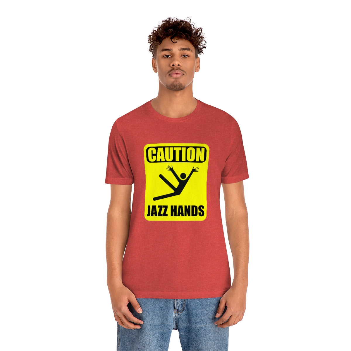 Caution Jazz hands - Funny - Unisex Short Sleeve Tee