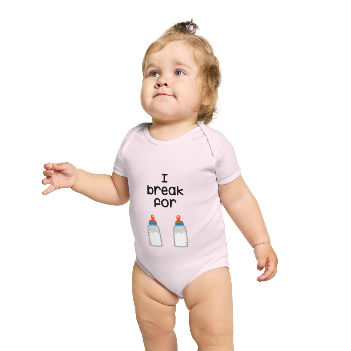 Funny "I break for **" Short Sleeve Baby Bodysuit