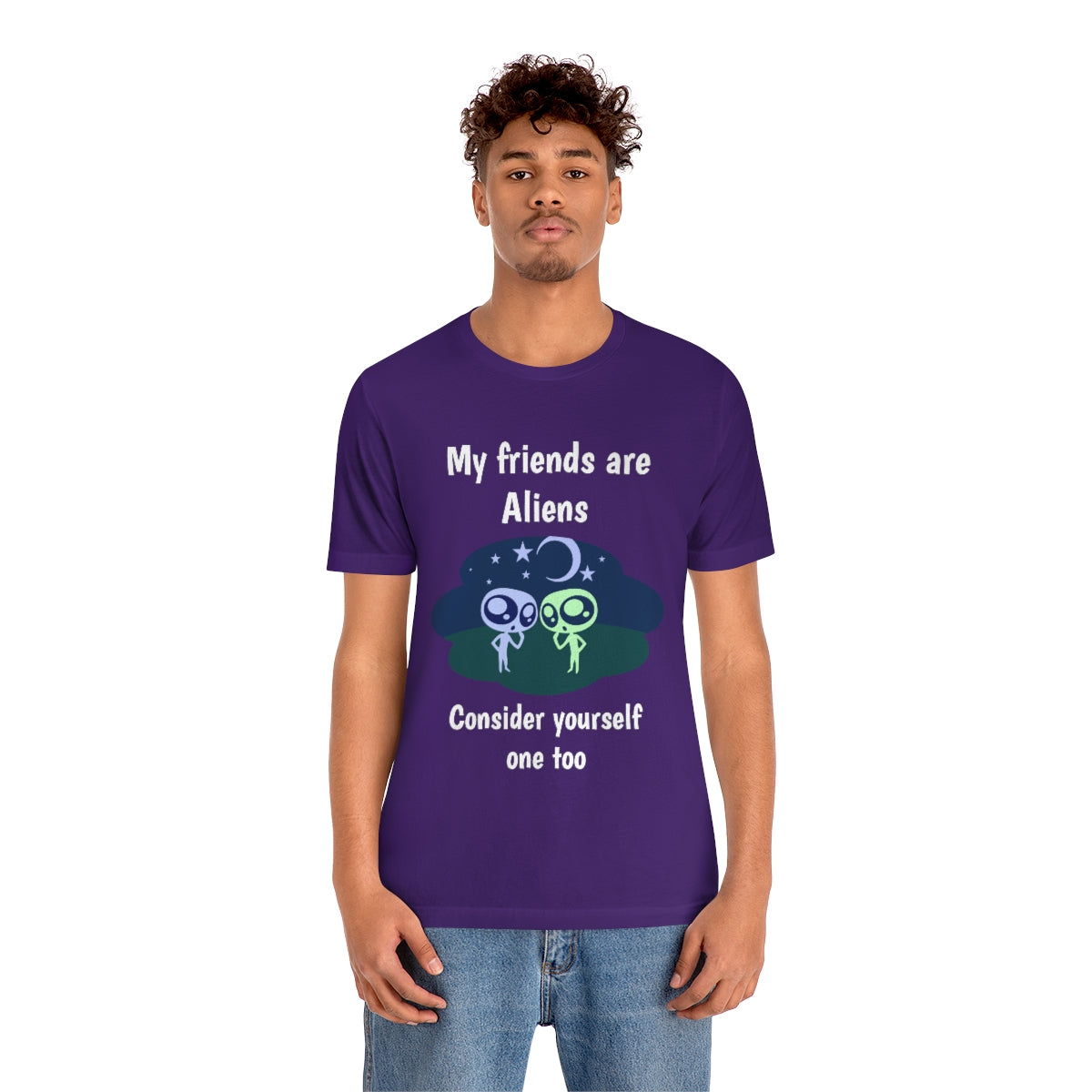 My friends are aliens - Funny Unisex Short Sleeve Tee