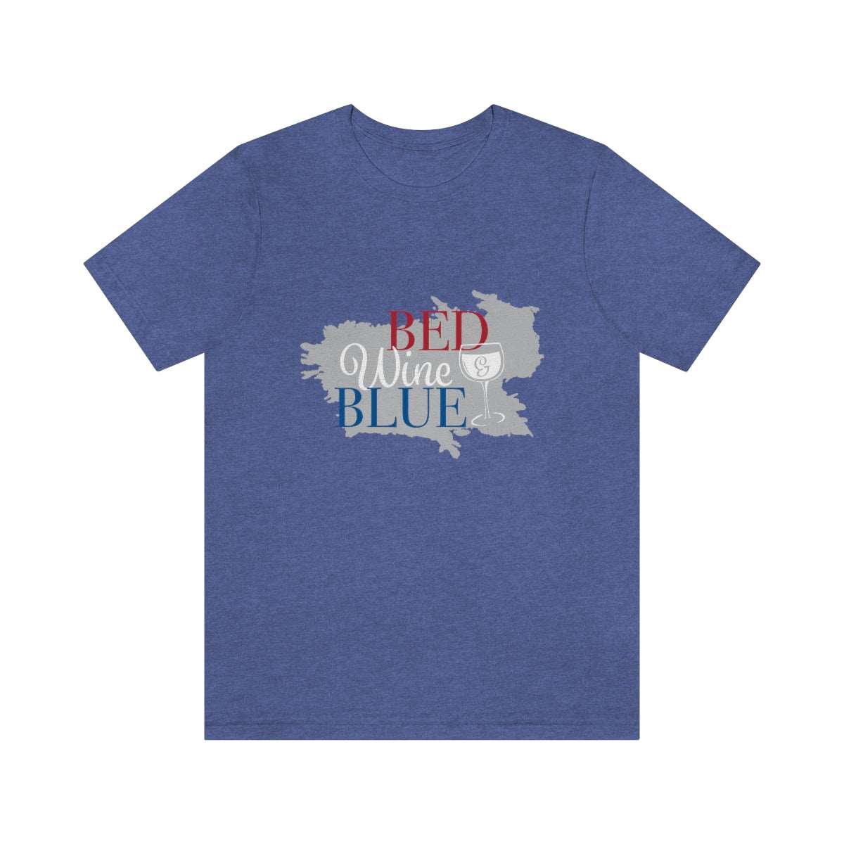 Bed wine blue - Funny Holiday - Unisex Short Sleeve Tee