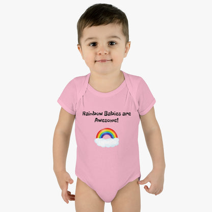 Rainbow Babies are Awesome - Infant Baby Rib Bodysuit