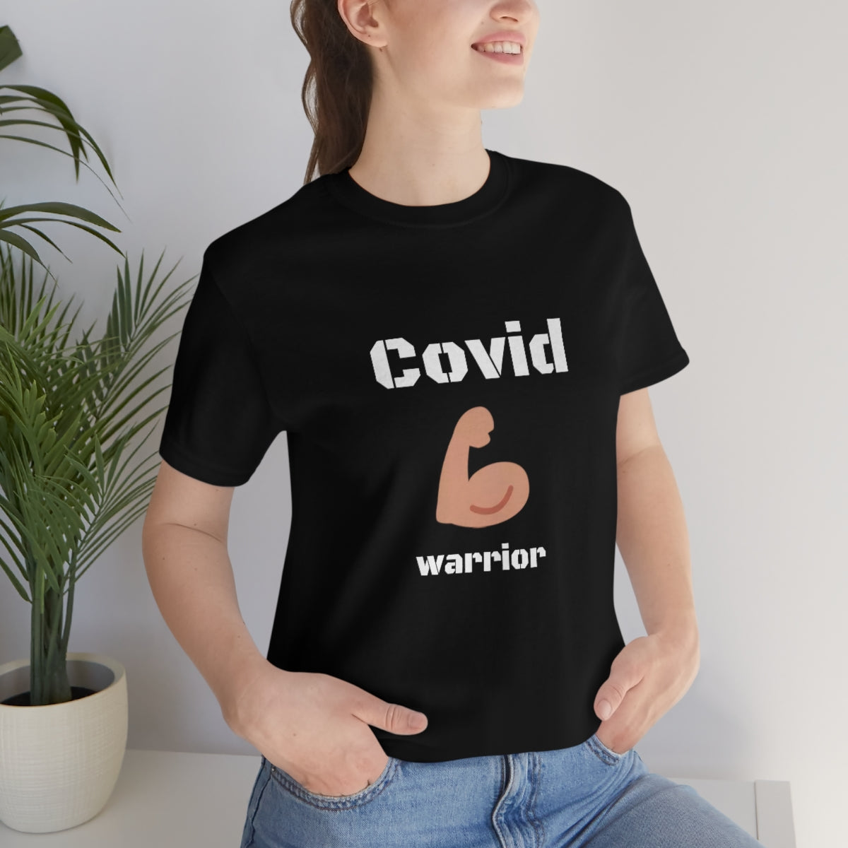 Covid Warrior - Designed - Unisex Short Sleeve Tee - CrazyTomTShirts