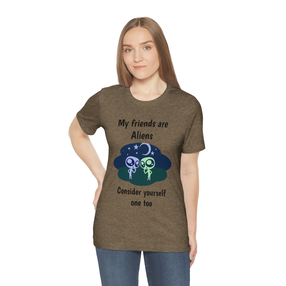 My friends are aliens - Funny Unisex Short Sleeve Tee