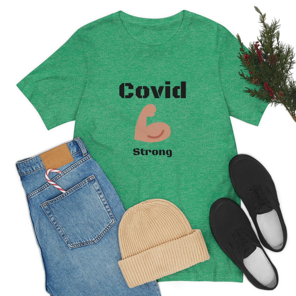 Covid Strong - Designed - Unisex Short Sleeve Tee.