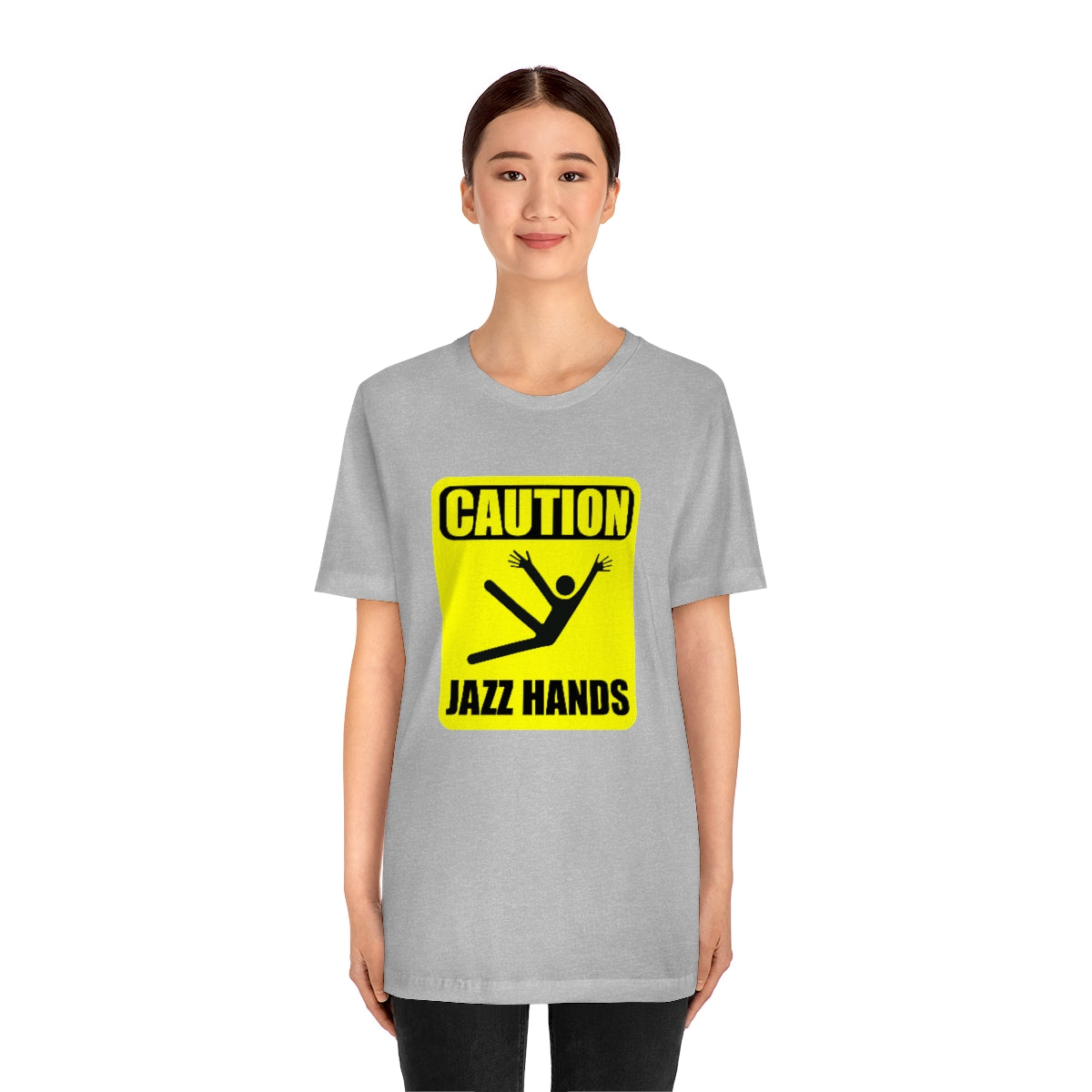 Caution Jazz hands - Funny - Unisex Short Sleeve Tee