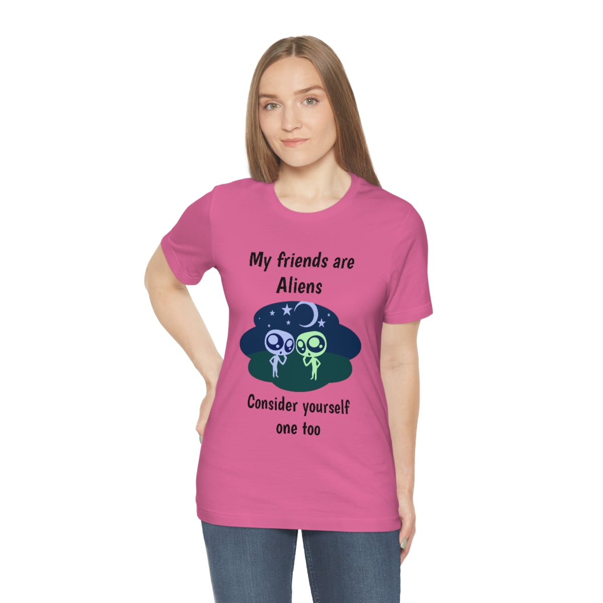 My friends are aliens - Funny Unisex Short Sleeve Tee