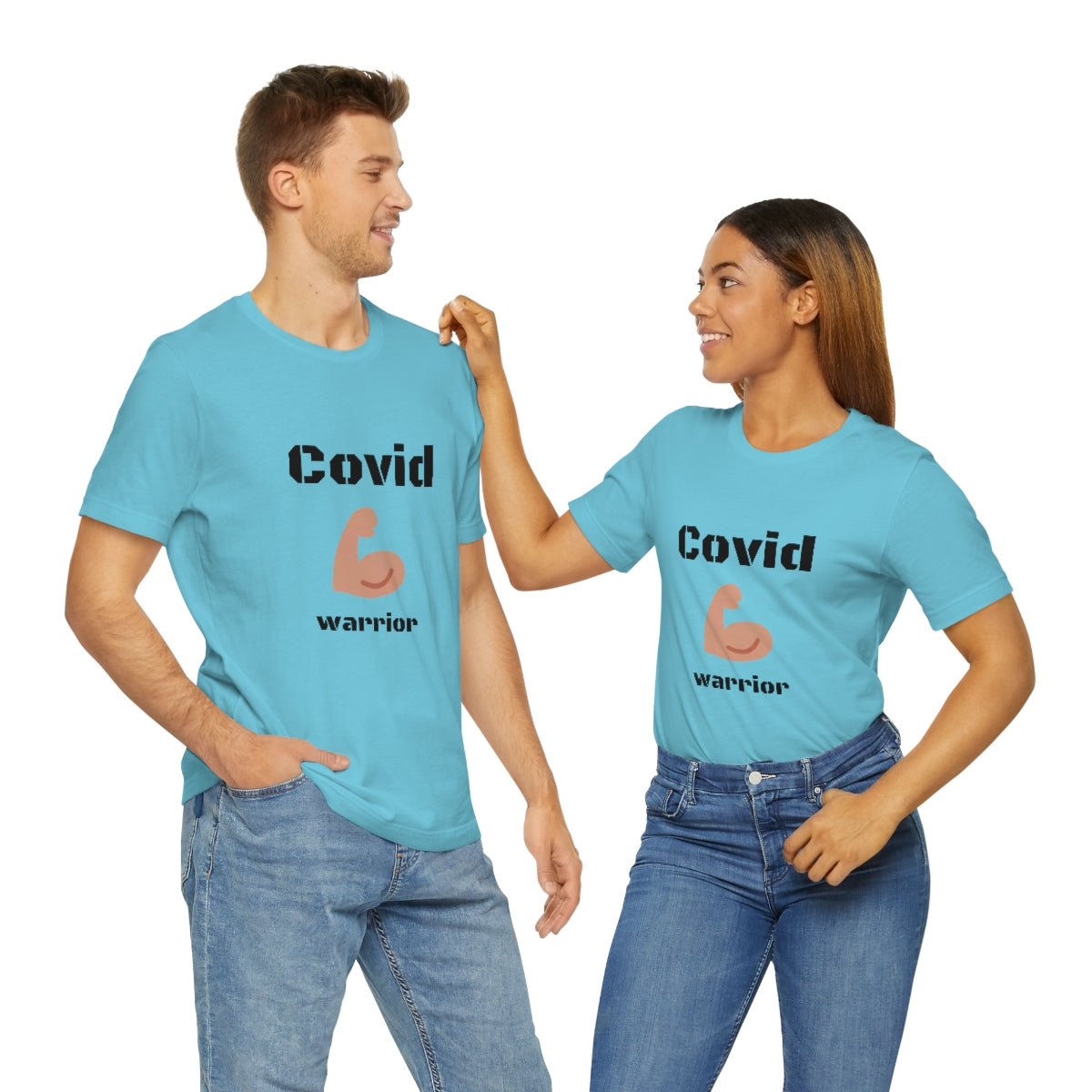 Covid Warrior - Designed - Unisex Short Sleeve Tee - CrazyTomTShirts