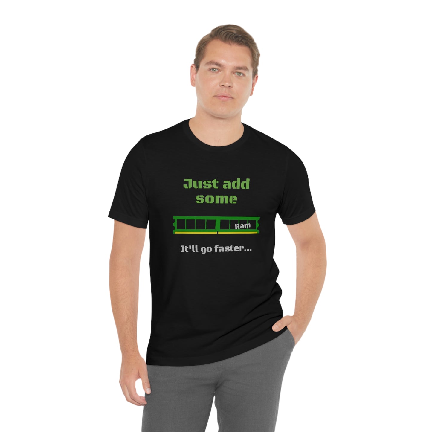 Just add some Ram - Funny Tech - Unisex Short Sleeve Tee - CrazyTomTShirts