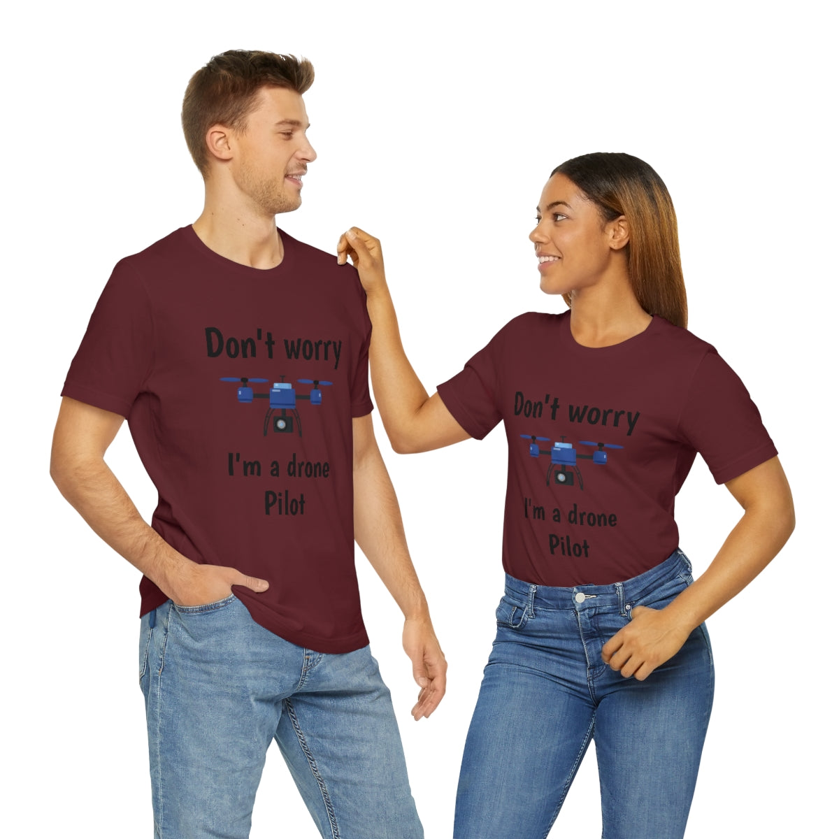 Don't worry I'm a drone pilot - Funny Short Sleeve Tee