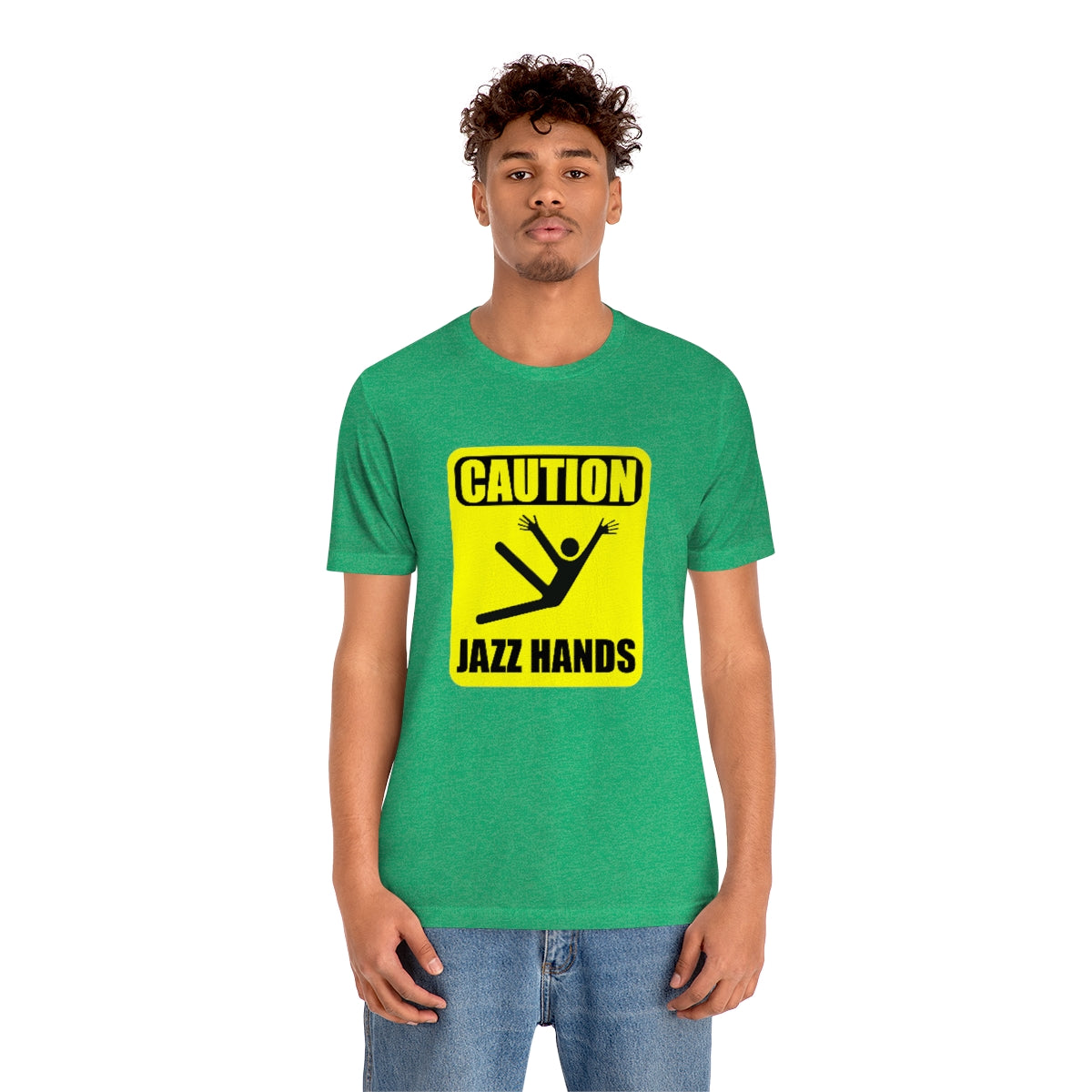 Caution Jazz hands - Funny - Unisex Short Sleeve Tee