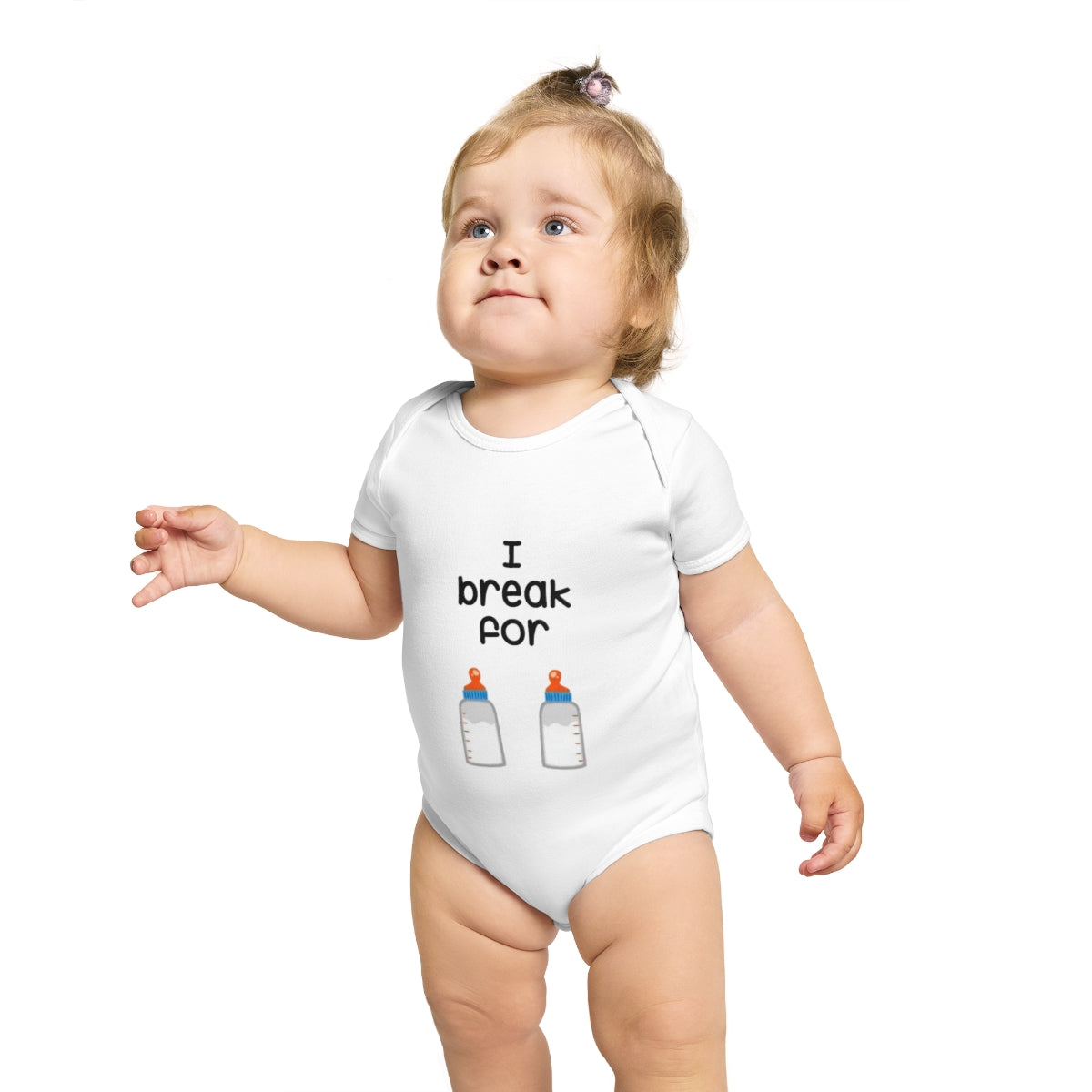 Funny "I break for **" Short Sleeve Baby Bodysuit