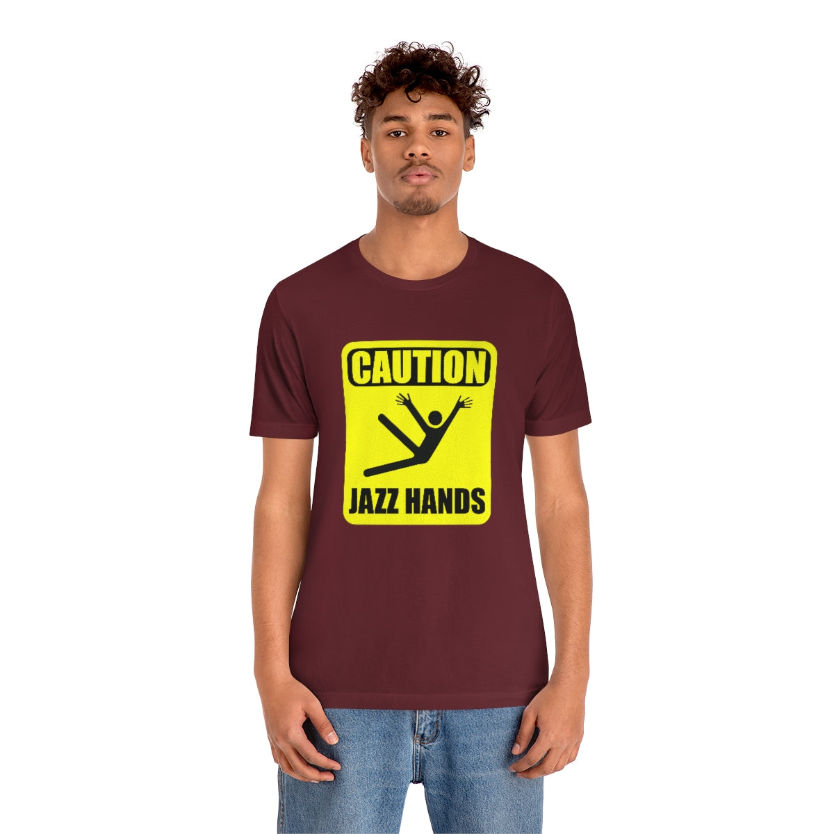 Caution Jazz hands - Funny - Unisex Short Sleeve Tee