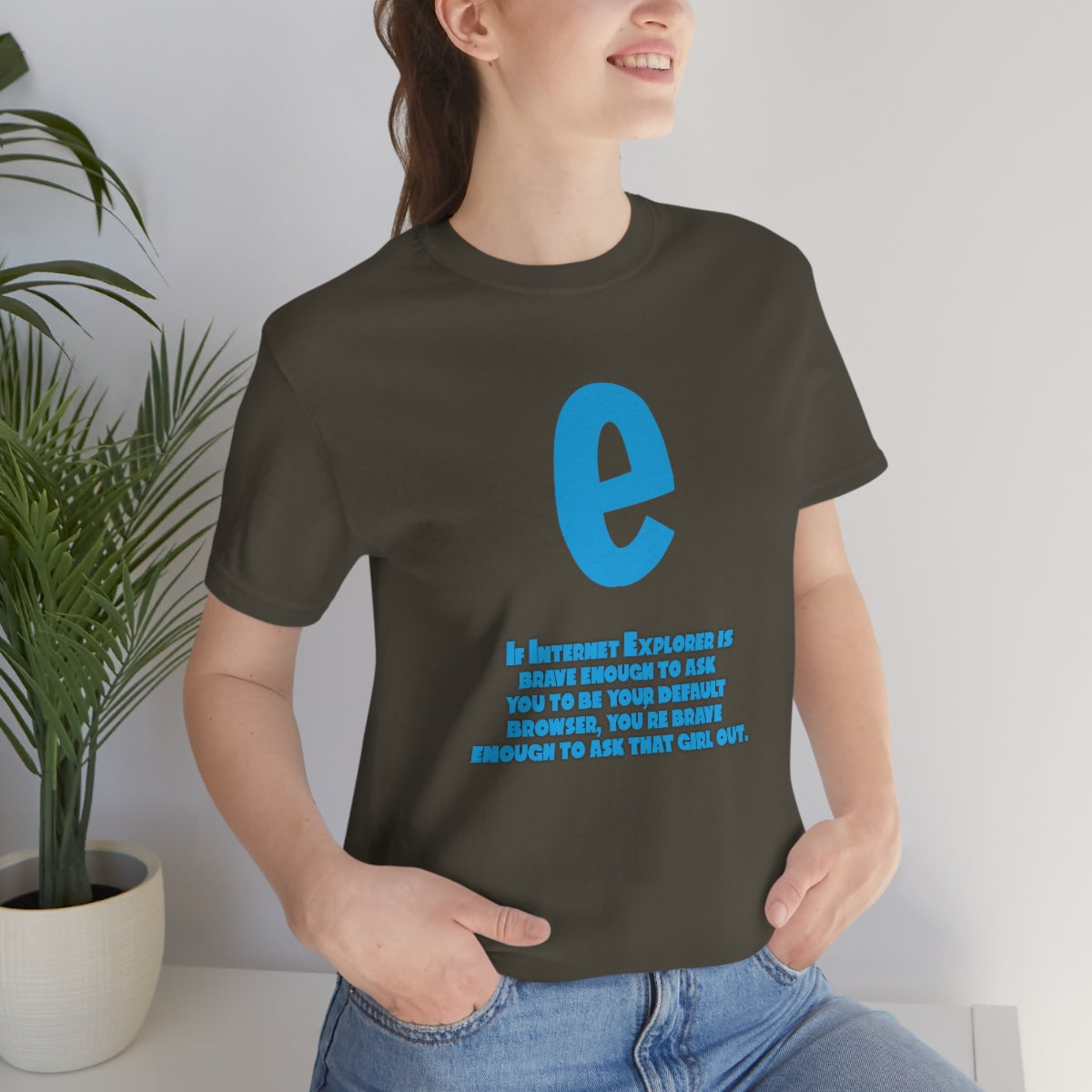 Funny and Inspirational "Internet Explorer" - Unisex Short Sleeve Tee