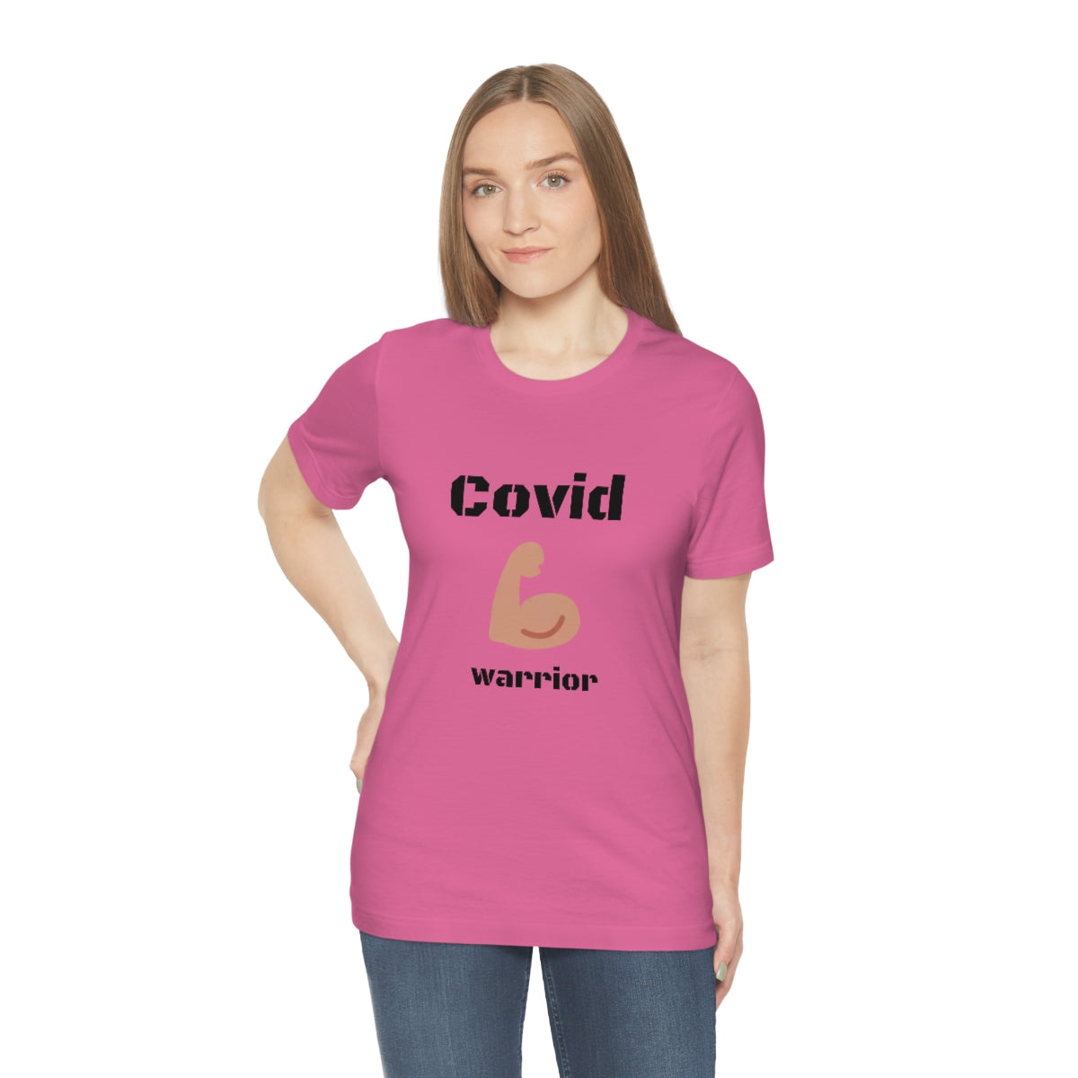 Covid Warrior - Designed - Unisex Short Sleeve Tee - CrazyTomTShirts