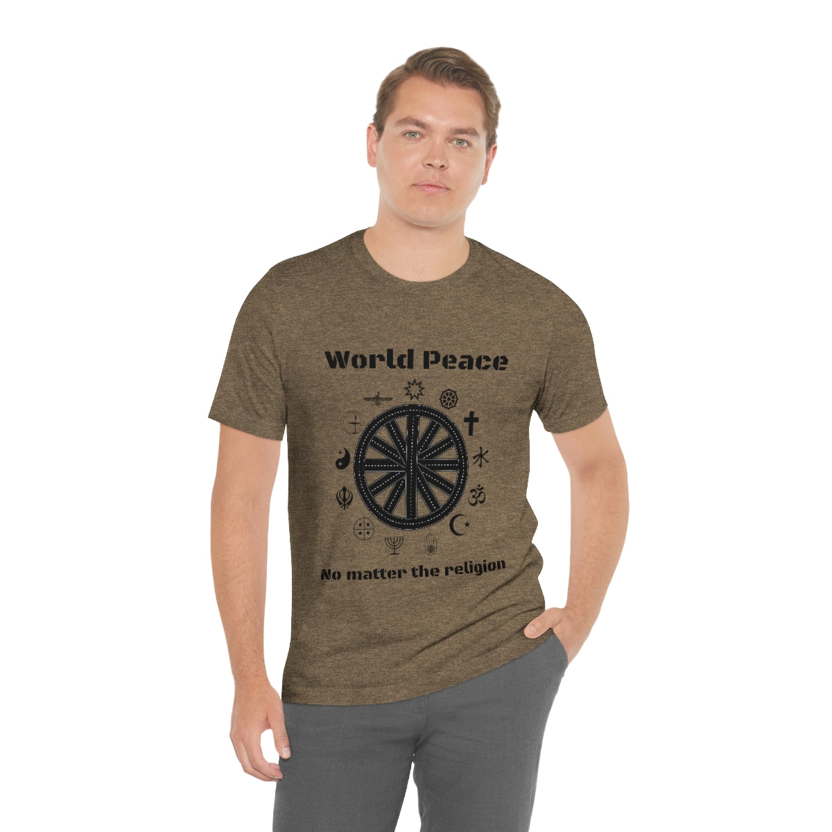 World peace no matter the religion - Unisex Short Sleeve Tee