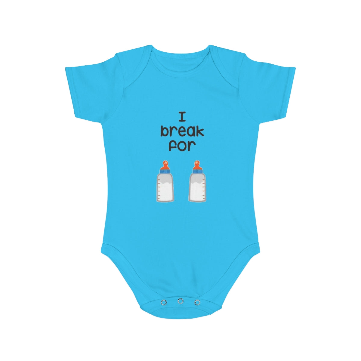 Funny "I break for **" Short Sleeve Baby Bodysuit