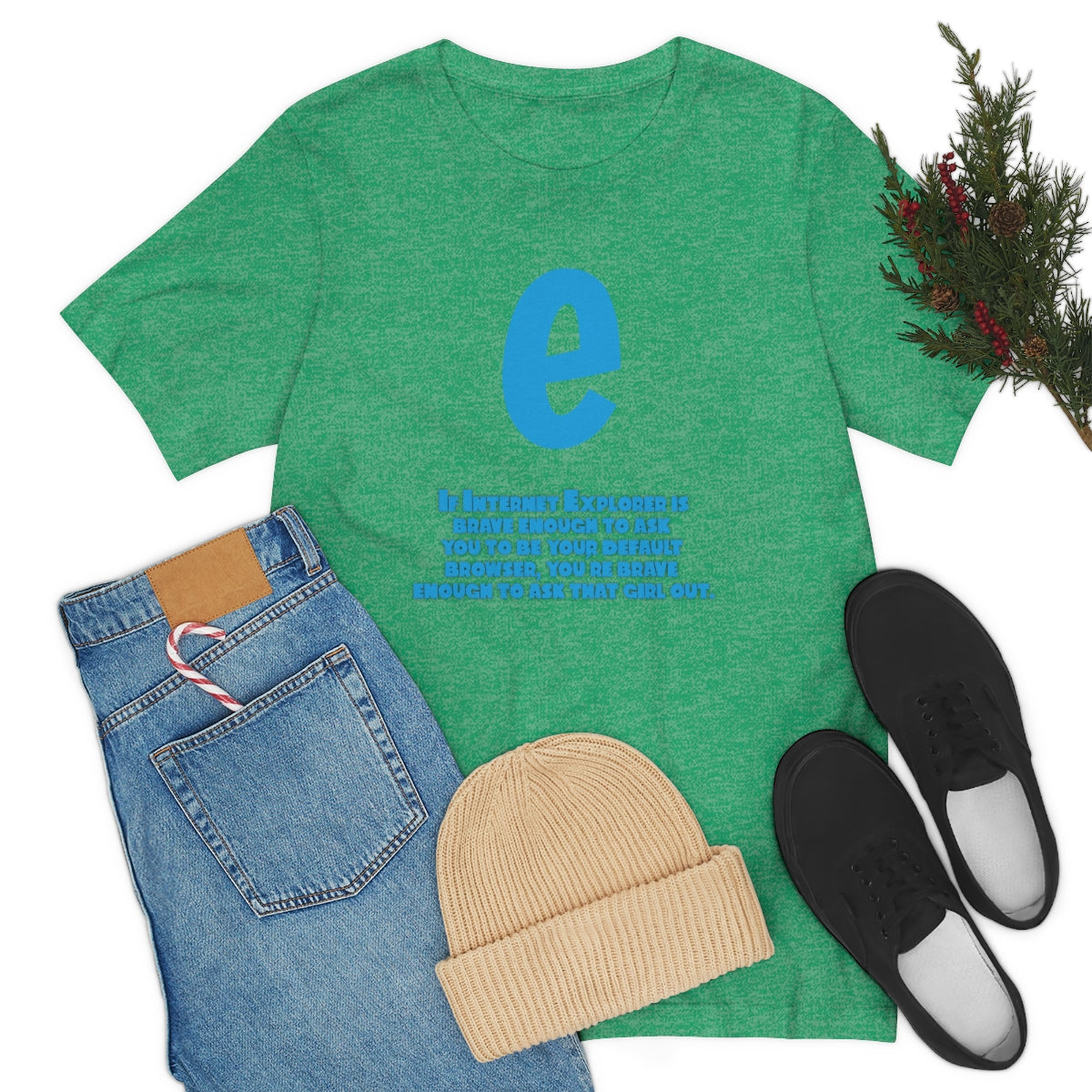 Funny and Inspirational "Internet Explorer" - Unisex Short Sleeve Tee