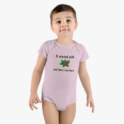 It started with mistletoe... Baby Short Sleeve Onesie® - CrazyTomTShirts