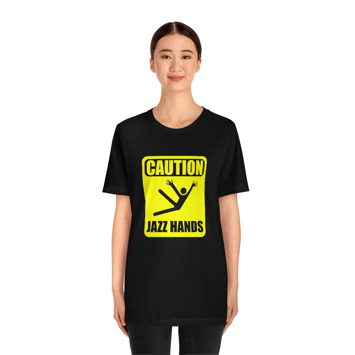 Caution Jazz hands - Funny - Unisex Short Sleeve Tee