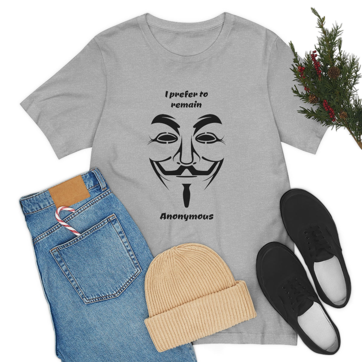 I prefer to remain Anonymous - Funny Unisex Short Sleeve Tee