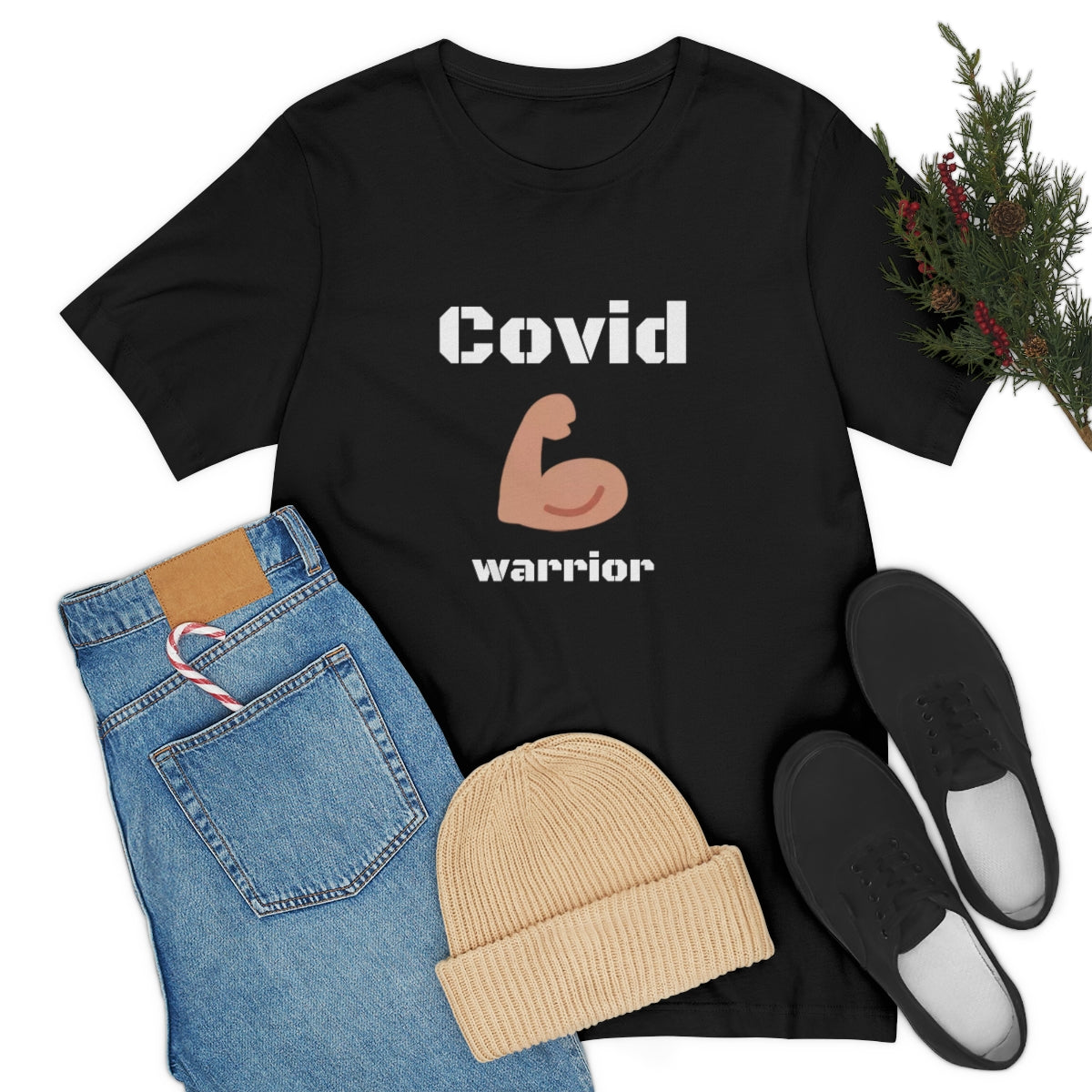 Covid Warrior - Designed - Unisex Short Sleeve Tee - CrazyTomTShirts