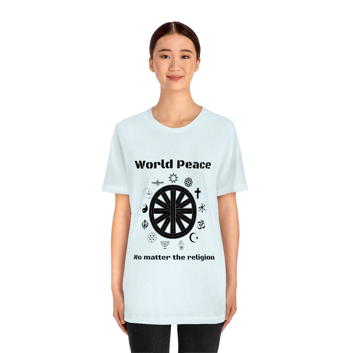 World peace no matter the religion - Unisex Short Sleeve Tee