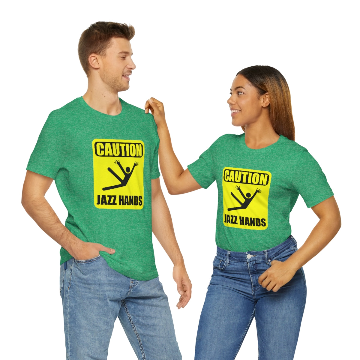 Caution Jazz hands - Funny - Unisex Short Sleeve Tee