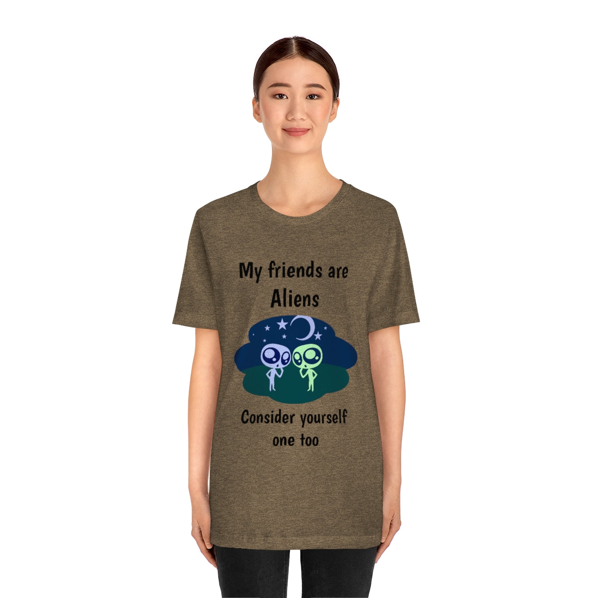 My friends are aliens - Funny Unisex Short Sleeve Tee