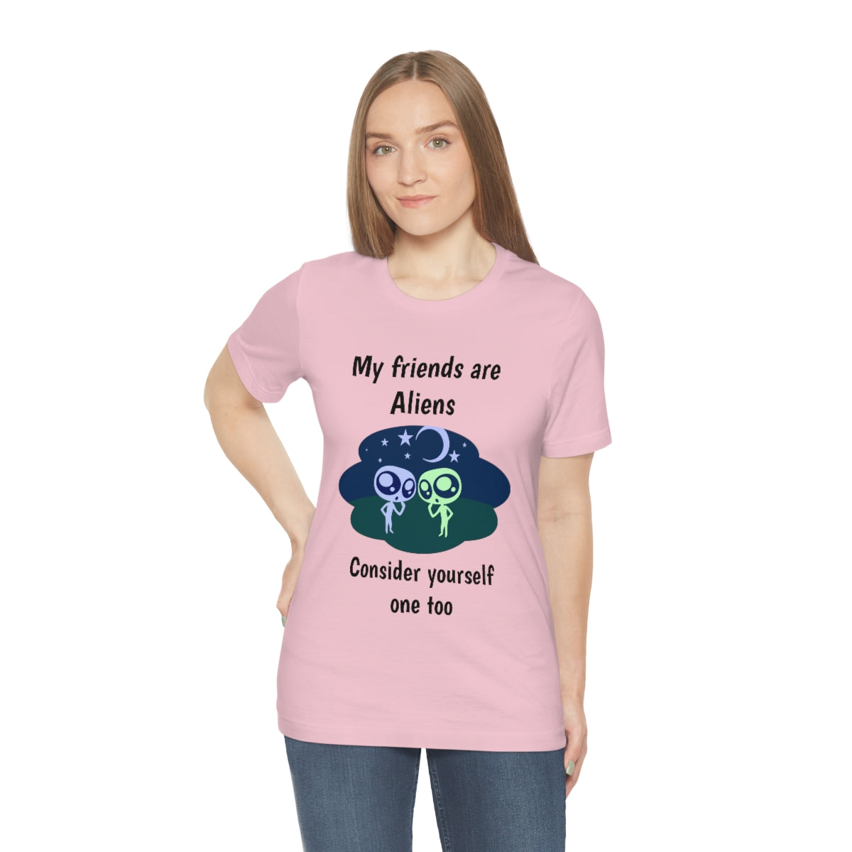 My friends are aliens - Funny Unisex Short Sleeve Tee