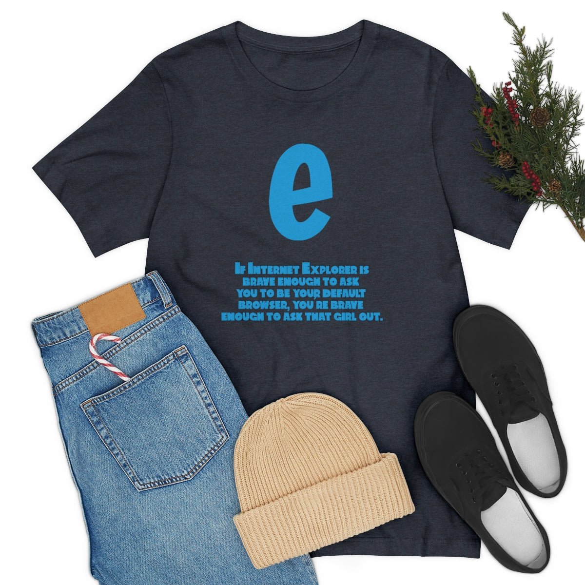 Funny and Inspirational "Internet Explorer" - Unisex Short Sleeve Tee