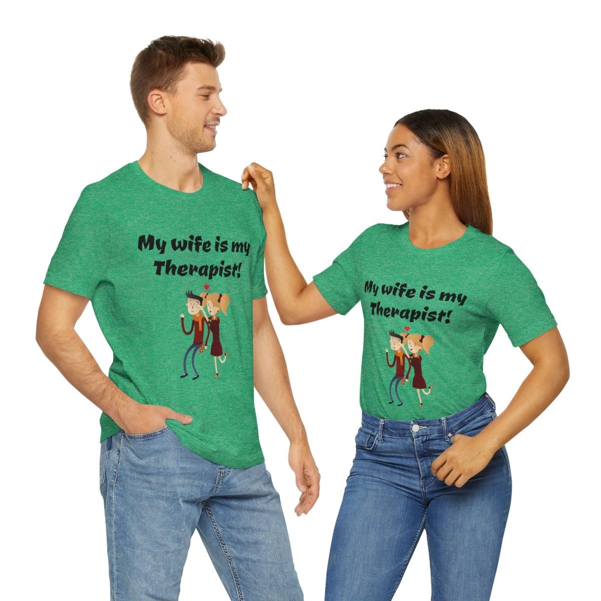 My wife is my Therapist- Funny Unisex Short Sleeve Tee