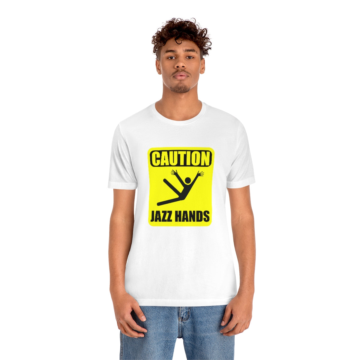 Caution Jazz hands - Funny - Unisex Short Sleeve Tee