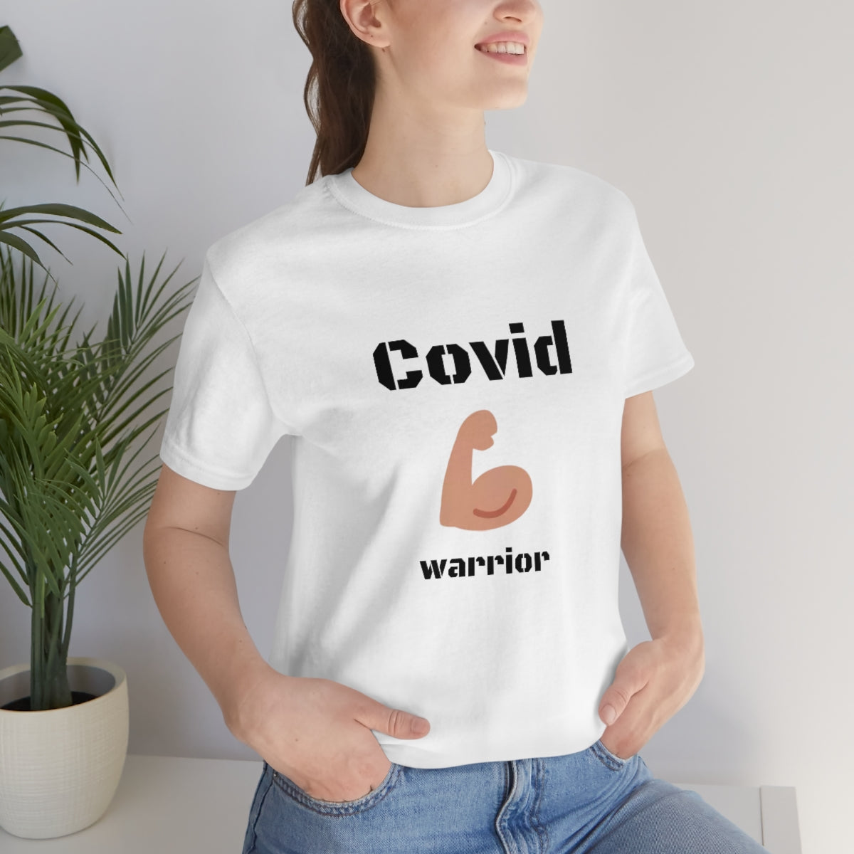 Covid Warrior - Designed - Unisex Short Sleeve Tee - CrazyTomTShirts