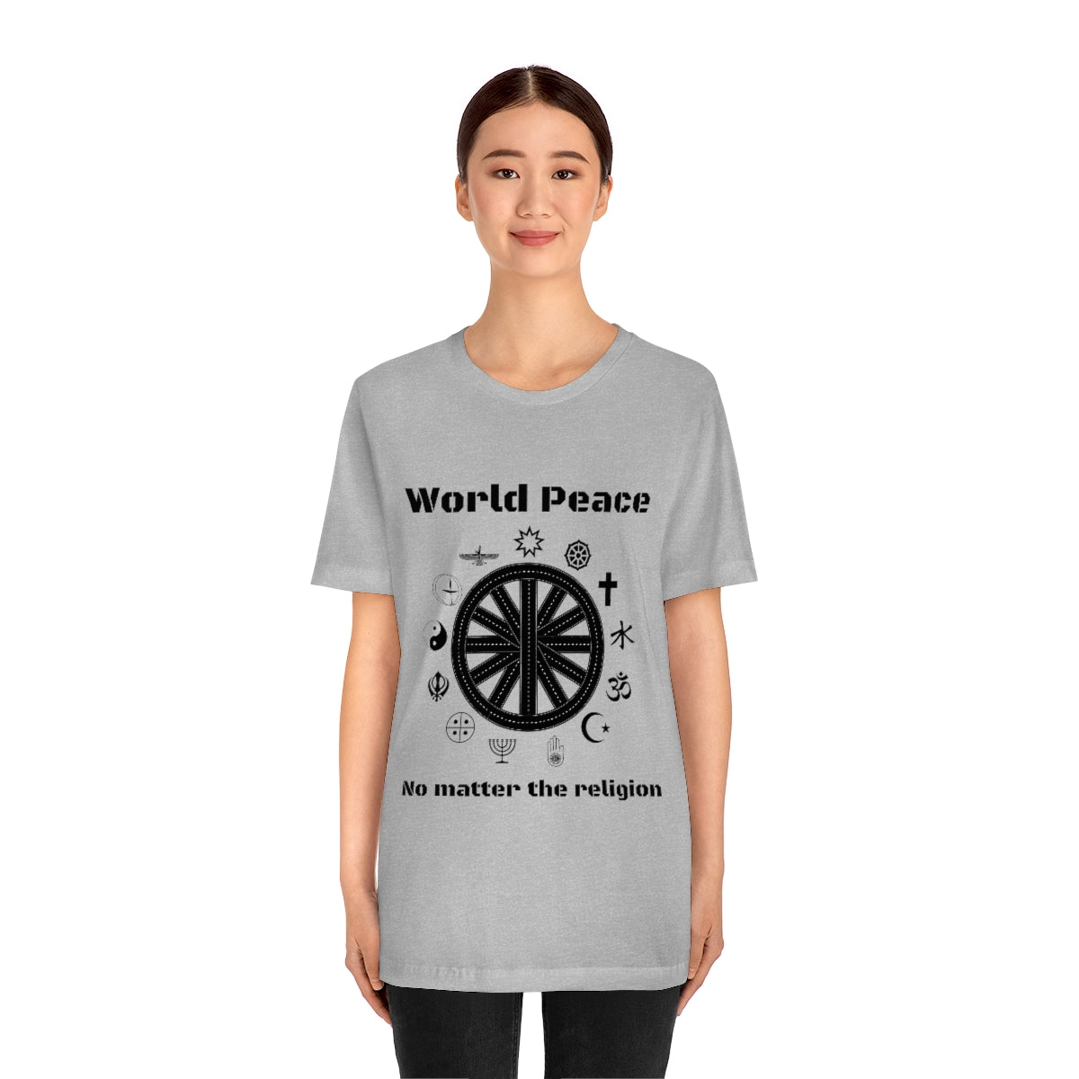 World peace no matter the religion - Unisex Short Sleeve Tee