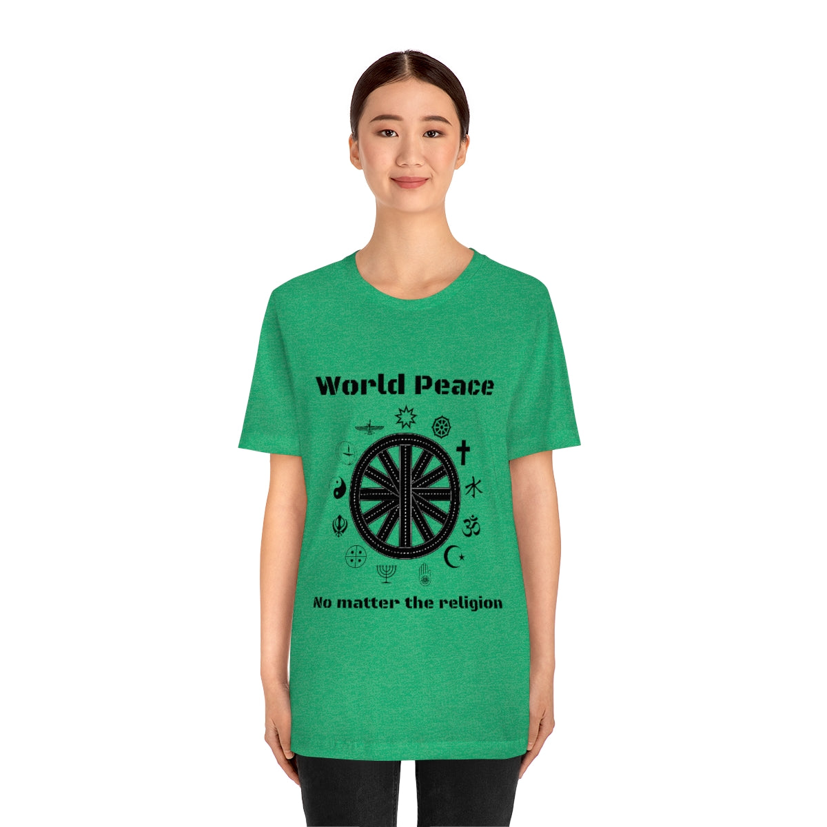 World peace no matter the religion - Unisex Short Sleeve Tee