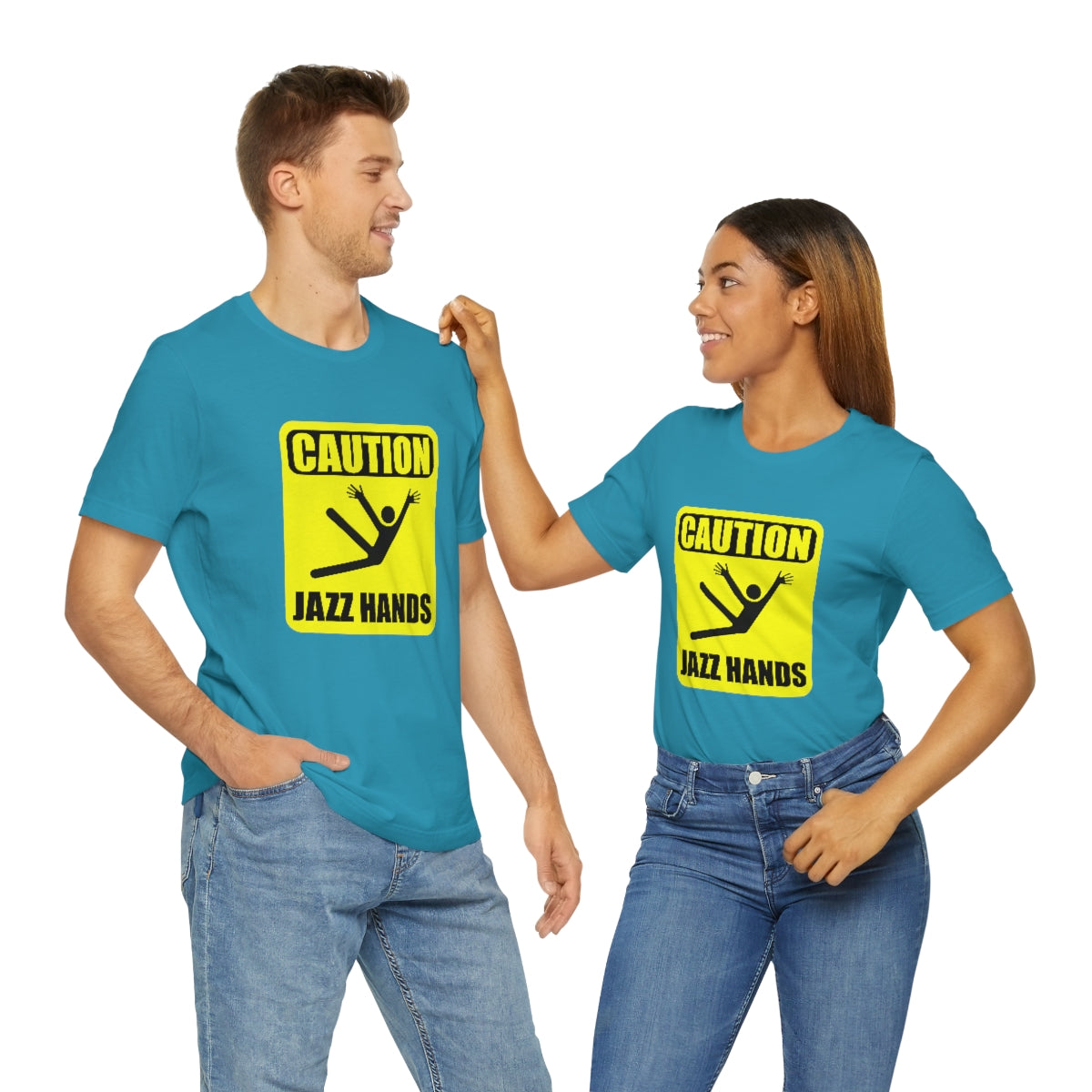 Caution Jazz hands - Funny - Unisex Short Sleeve Tee