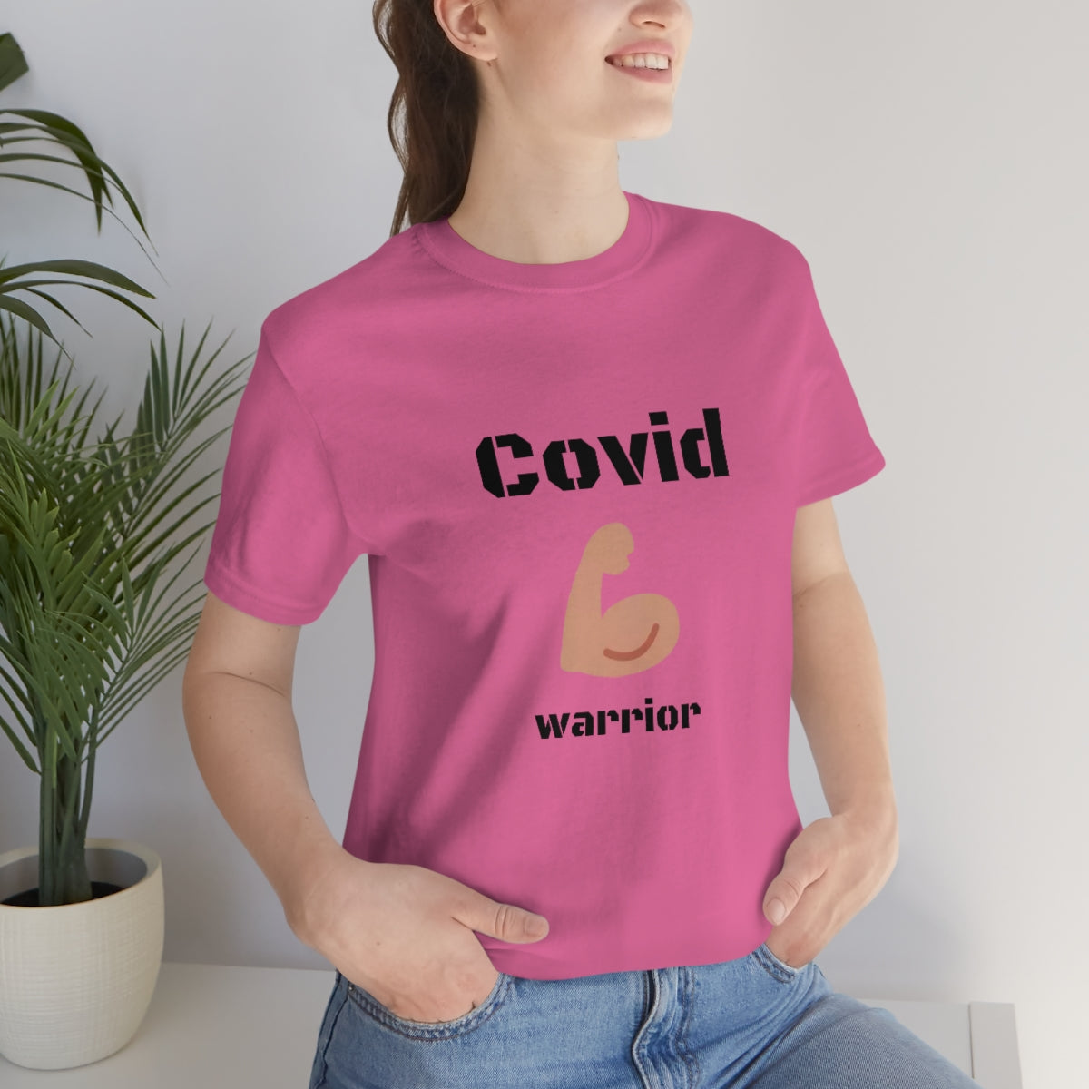 Covid Warrior - Designed - Unisex Short Sleeve Tee - CrazyTomTShirts